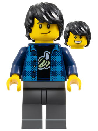 Минифигурка Lego  Man, Black Hair hol190 N